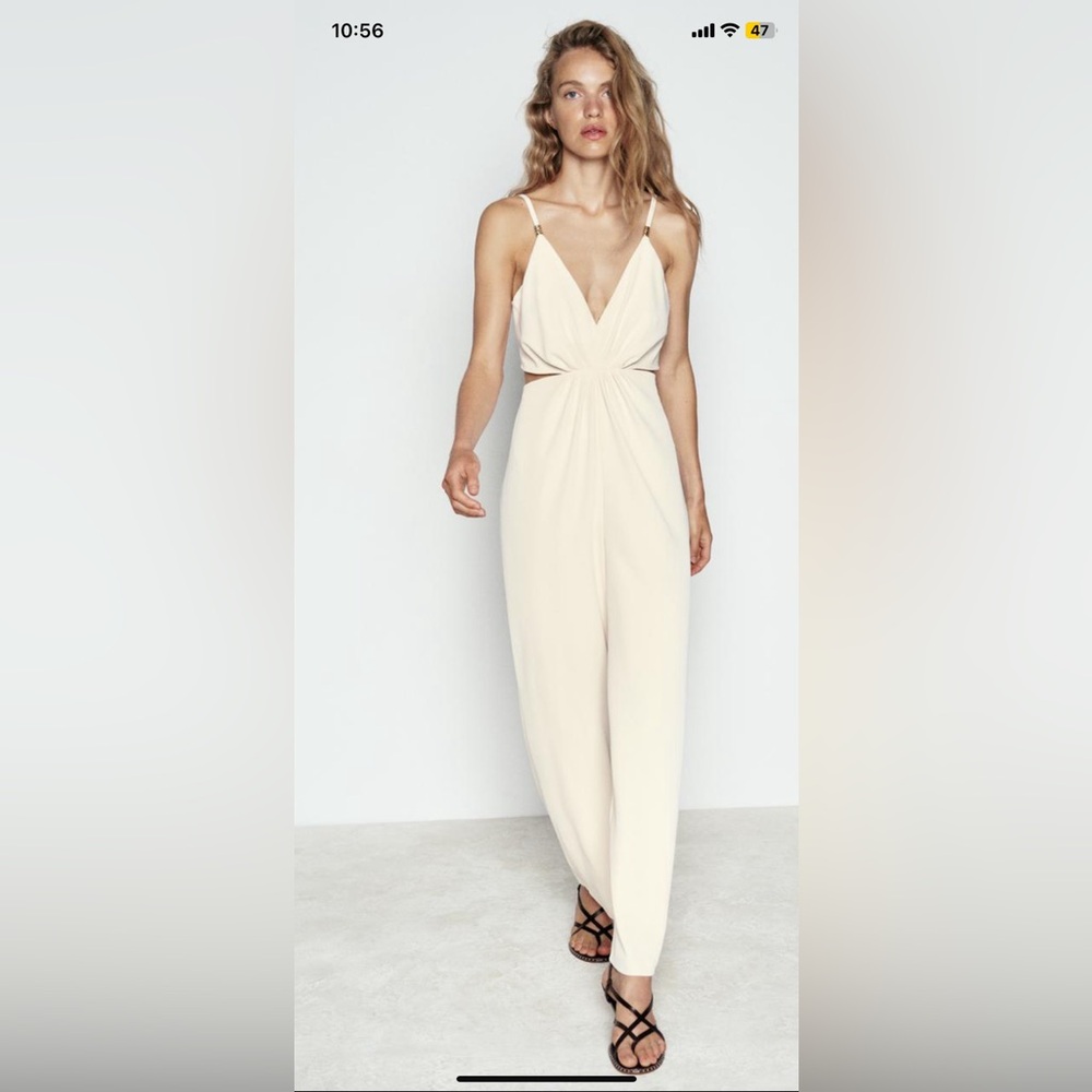 ZARA white jumpsuit